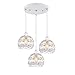 Price comparison product image chandelier restaurant Modern creativity crystal Light Retro industrial wind chandelier , white cover three heads