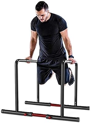 YOLEO Station De Musculation Barres Dip Parallèles avec Barre de Largeur Ajustable - pour Les Entraînements de Poids Corporel/Calisthenics