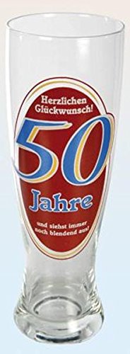 Preisvergleich Produktbild Out Of The Blue Weizenbierglas 50 Jahre