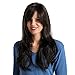 Produktbild POTOU Neu Perücke Schwarz stilvoll gelockt Lang Haar Wigs für Karneval Cosplay