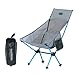 Produktbild CHLGZHDY Outdoor tragbare ultraleichte Klappstuhl Angeln Freizeit Stuhl Hocker Sketch Stuhl Strand Stuhl grau schwarz Aluminium Halterung (Farbe : Gray)