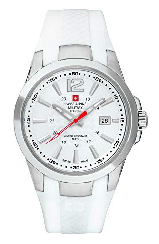 Swiss Alpine Military Montre pour homme by GROVANA Blanc 70581833 10 ATM fabriqué en Suisse
