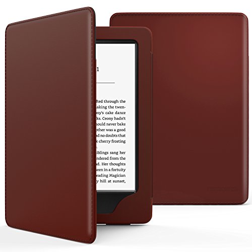 MoKo Kindle Paperwhite Hülle - Kunstleder Tasche Schutzhülle Smart Cover mit Auto Sleep / Wake Funktion für Alle Kindle Paperwhite (2016 / 2015 / 2013 / 2012 Modell mit 6 Zoll Display), Kaffee