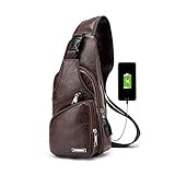 bandolera cuero hombre pequeña CÓMODO Y LIGERO: las correas de los hombros ajustables alivian el estrés del hombro, pueden proporcionar un transporte más cómodo. El diseño práctico, fácil de usar y de moda te brinda más sentido de la moda y felicidad para llevarlo todo el tiempo.