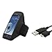 Produktbild TOOGOO(R) Schwarzer Armband Case + 1 Lade Datenkabel kompatibel mit Samsung Galaxy SIII/ S3