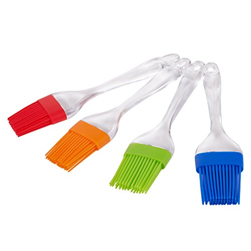 4er Set Premium Silikonpinsel - Backpinsel, Grillpinsel, BBQ-Pinsel