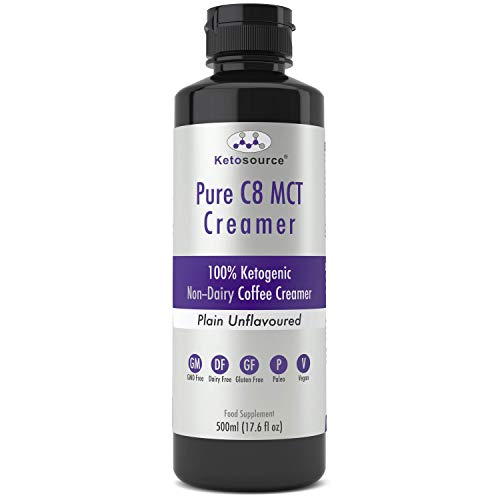 C8 MCT Puro Creamer | 100% cetogénico, no lácteo, crema de café | Ketosource® (Sin Sabor)