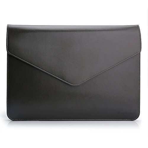 Tisino wasserabweisend Slim Fit tragbar Leder Laptop Sleeve Envelope Case für MacBook Air 13,3/MacBook, MacBook Pro, MacBook Air 13/Pro Zoll Sleeve, iPad Pro 12,9 Sleeve - 8