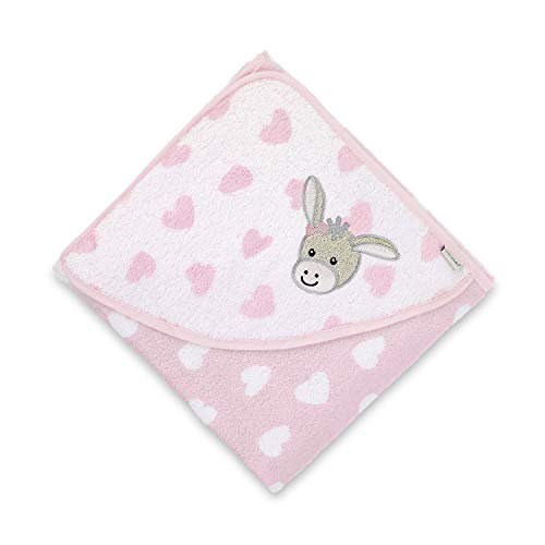Sterntaler Kapuzen-Badetuch Emmi Girl, Alter: Ab 0 Monate, 80 x 80 cm, Rosa