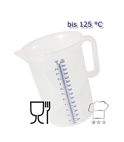 hitzeresistentes Maß konisch Portionierer Maßbecher Messbecher geschlossener Griff - 5,0 Liter