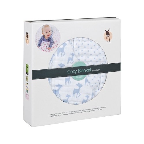Lässig LMCB105 Krabbel und Spieldecke Cozy Blanket X-large Big Elephant boys