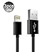 Produktbild Iphone ladekabel BECASO lightning Kabel 3Pack 2M USB Ladekabel High Speed USB Datenkabel für Apple iPhone 7/ 7 Plus/ 6 Plus/6 /5/5S/6s iPad 4 iPad Mini/Air iPod 5/ iPod7 und mehr(Schwarz)