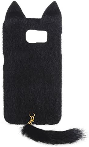 3D Cute Fluffy Tail Cat PC Case Cover Skin for Samsung Galaxy S6