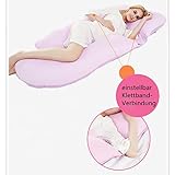 O&N Schwangere Kissen Schwangerschaft Kissen Seitenschläferkissen Multifunktionale Schwangere Frauen Kissen 165*80cm - 4