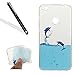 Huawei P8 Lite 2017 / Honor 8 Lite Tpu Case,Huawei P8 Lite 2017 / Honor 8 Lite Clear Case,Leeook Thin Transparent Slim Fit Soft Gel Flexible Scratch-Resistant Funny Dolphin Water Pattern Crystal Clear Silicone Tpu Rubber Bumper Case Cover for Huawei P8 Lite 2017 / Honor 8 Lite+ 1x Black Stylus