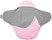 Wallaboo Baby Blanket Coco - Reversible - For Car seat and Travel - 100% Pure Cotton - 90 X70 cm - For Babies from Newborm - Grey Pink