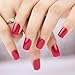 Bling Art False Nails French Manicure Red Fire me Up Full Cover Medium Tips UK