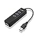 Produktbild USB 3.0 3-Port Hub inkl. Gigabit Ethernet LAN / Netzwerkadapter (RJ45) | Super Speed bis zu 5 Gb/s | 3 Port Hub | Gigabit-LAN 10/100/1000 Mbit | Windows 10 / 8.x/ 7, Linux und Mac
