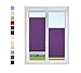 Produktbild Plissee Rollo zum Anschrauben - TOP QUALITÄT Pearl Stoffkollektion | Rollo Jalousie, Halterungen zum Schrauben | Faltrollo Sichtschutz und Sonnenschutz, Fenster [Violett, Breite: 35cm, Höhe: 70cm]