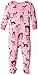 Hatley Baby-Girls Infant Footed Coverall -Soft Deers Sleepsuit, Pink, 9-12 Months (Manufacturer Size:6-12 Months)