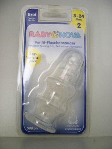 Preisvergleich Produktbild Baby Nova Sauger Ventil Flaschensauger Nr. 2 Sil. Brei