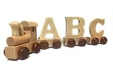 Buchstabenzug | Wunschname zusammenstellen | Holzeisenbahn | EbyReo® Namenszug aus Holz | personalisierbar | auch als Geschenk Set - 3