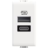 Bticino N4191A USB-Ladegerät Für Livinglight-Platte – 1-fach Typ A, 15 W, Weiß