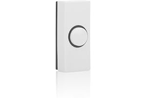 HpLive Door Bell Chime Bell Push Press Button White Inserts Wall Plastic Hard Wiring