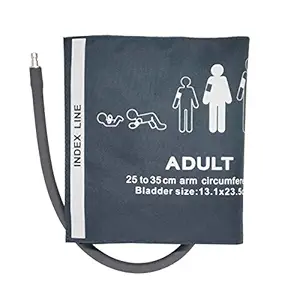 Sky Trends Reusable NIBP Adult Cuff with Single Tube Size 25-35 cm Compatible for Almost all types of Multipara monitor