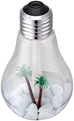 Eximone Ultrasonic Air Humidifier Light Bulb with Adjustable Mist Mode Color Changing LED for Home / Office / Bedroom / Baby Room