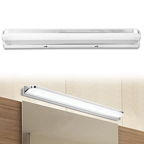 Preisvergleich Produktbild eSky24 9W LED Spiegelleuchte mit Schalter, Schminkleuchte Badezimmerleuchte Wandleuchte Aufbauleuchte, Kaltweiß 42cm Länge