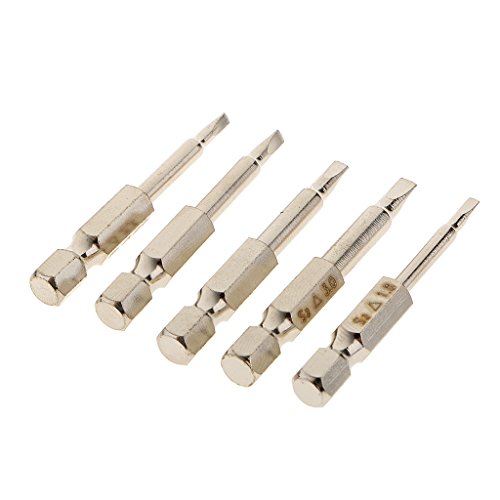 MagiDeal 5pcs / Set Magnet Dreieck Kopf Schraubendreher Bits Stahl 1/4 Sechskantschaft 50mm - 3