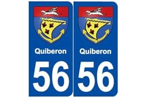 EUSKAL HERRIA EH 56 Quiberon blason autocollant plaque stickers ville - Angles : arrondis