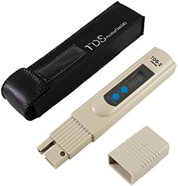 PureOne T2 | ppm TDS Digital Meter with Hold Function for Testing Water Quality Of Pool Aquarium Domestic Water Systems Water Filter Osmosis Measuring Range 0 – 9.990ppm | Plus Leather Case