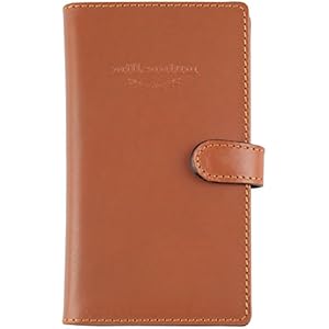 Echtes Leder Agenda Handmade in Italy - Millennium -8x15 wöchentlich -hellbraun