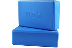 Lot de 2 Briques de Yoga de VLFit – Choix de Couleur- (2 PC) Bloc en Mousse EVA à Haute Densité pour Soutenir et Renforcer les Poses - Léger,Résistant aux Odeurs et étanche à l'humidité