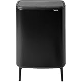 Brabantia Pattumiera, Metallo, Nero Opaco, 2 x 30 L