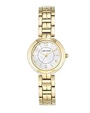Anne Klein Damenuhr Analog Quarz mit Metallarmband AK/N3070MPGB in der Farbkombination weiß/Gold