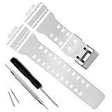 Ersatzarmband aus Naturharz für Casio G-Shock Herren-Armbanduhr GD120/GA-100/GA-110/GA-100C (White)