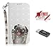 Price comparison product image Aireratze Case for iPhone 8 / iPhone 7,[3D Painting] Quality PU Leather Full Protection [Magnetic Closure] Shockproof Wallet Case for Apple iPhone 8 / iPhone 7 4.7" (Dog)