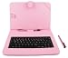 Produktbild Hochwertige 2-in-1 Hülle mit integrierter Micro USB Tastatur für Odys Duo Win 10 - 2in1, Odys Duo Win 10 Plus 3G - 2in1, Odys Prime Win 10 - 2in1 und Odys leos Quad Tablet PC - Deutsch QWERTZ, Rosa
