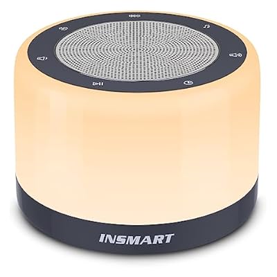 Insmart White Noise Machine, Sleep Aid Sound Machine With 8 Colors Night Lights For Baby Kid Adult, 32 Soothing Sounds 5 Timer Memory Function Full Touch Metal Grille For Office Travel Gift, Plug In…