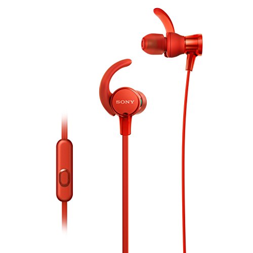 Sony Extra Bass MDR-XB510AS in-Ear Sports Headphones with Mic (Red)
