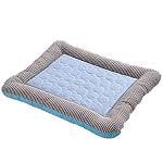 Volwco-Lettino-rinfrescante-per-Cani-Canile-Tappeto-per-Animali-Domestici-Letto-Tappetino-Rinfrescante-per-Cane-Gatto-Animali-Atossico-Autorinfrescante-Materassin-in-Estate-Blu-M-55-x-45-cm
