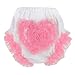 Heart Pattern Baby Girl Cotton Bloomers Diaper Cover Pant for 0-1 Yr S (White and Pink)