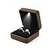 Produktbild CAIJJ WLQ Ring Box - High-End beleuchtete Schmuckschatulle - LED Light Ring Box - Ehering Box - Ehering Box,Khaki,Schmuckkästchen