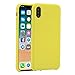 Price comparison product image ORSNOG iPhone X Case,Ultra Thin Liquid Silicone Gel Rubber Shockproof Case and Ultra Soft Microfiber Cloth Lining Cushion for iPhone X (Shiny Yellow)