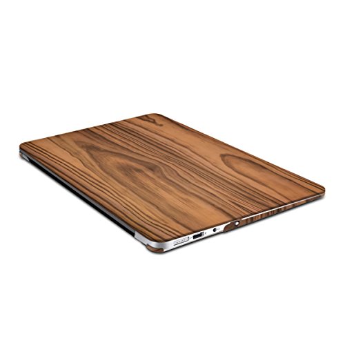 kwmobile Hardcase Laptop Hülle für Apple MacBook Air 13″ (ab Mitte 2011) – Holz Maserung Design Braun dünne gummierte Schutzhülle Cover Case Tasche - 9