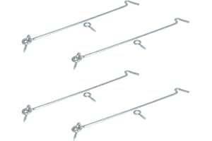 MroMax Lot de 4 crochets pivotants pour porte de fenêtre en bois avec vis de montage 20,3 cm