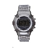 Rcool Langlebige jungen Mädchen Kinder Schüler wasserdichte Digital Silikon Armbanduhr Grau